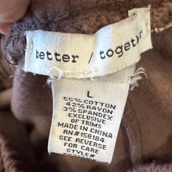 Women's Casual Brown Jogger Pants - Picture 2 of 5